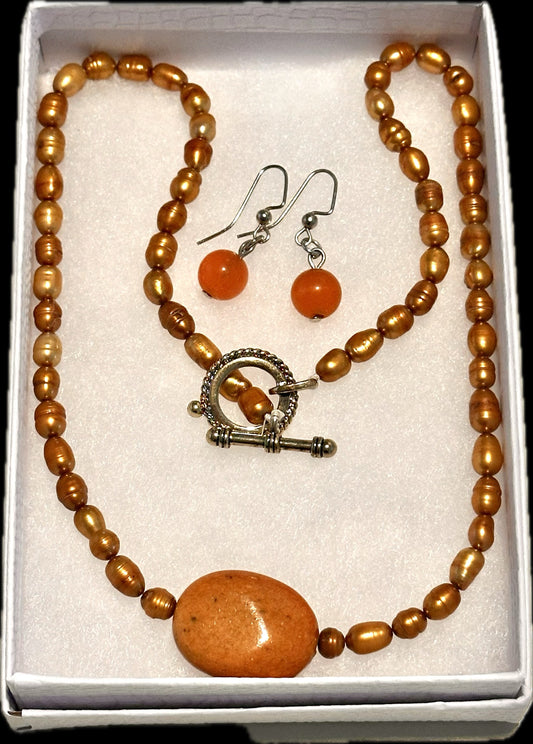 Golden Sunset Necklace Set